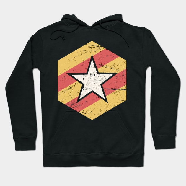 Catalonia / Catalunya Flag Star Hoodie by MeatMan